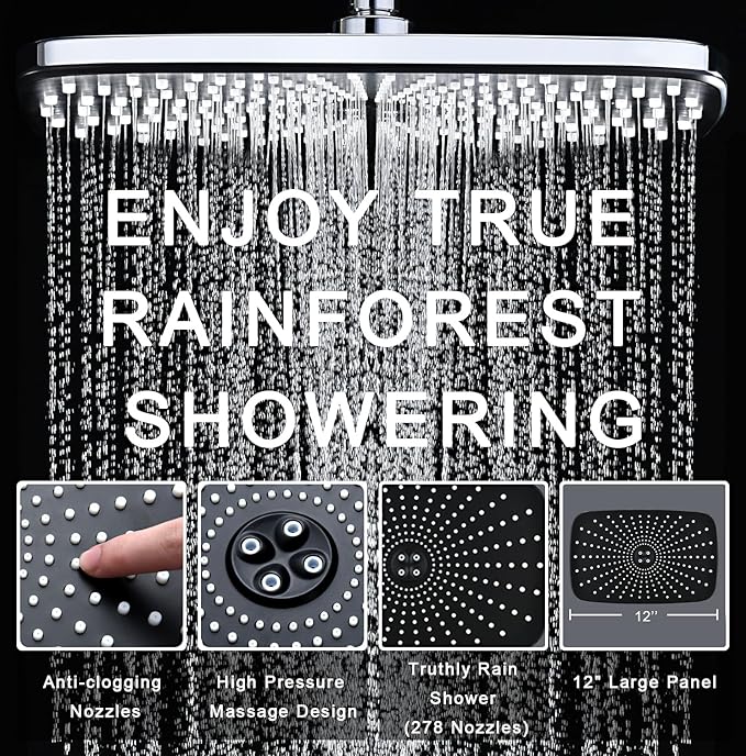 AquaMag™ Dual Rain Shower System